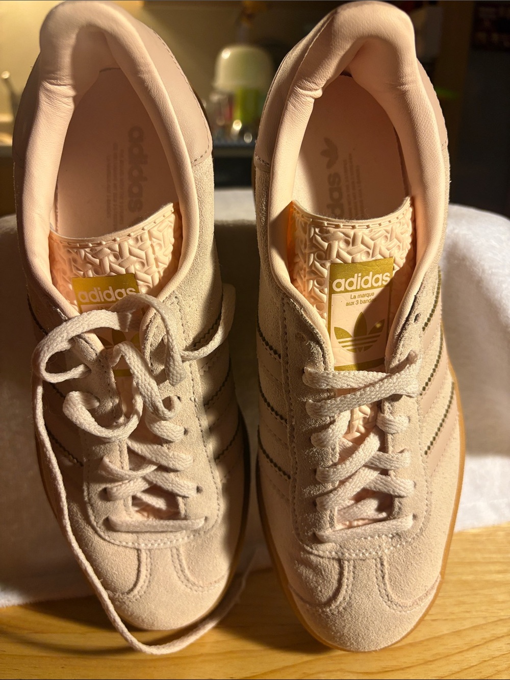 adidas Women's Pale Pink Suede Sneakers